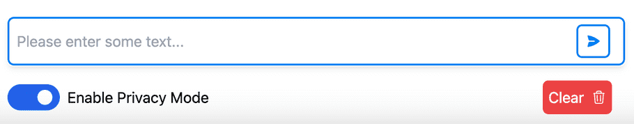 PrivatGPT Privacy Mode toggle switch